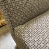 Brown Geometric Pattern Armless Accent Chair