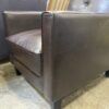Brown Leather Tufted Armchair