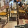 Cane and Oak Bentwood Chair on Caster Wheels (Set of 6)
