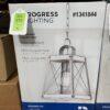 PROGRESS LIGHTING  Bradberry Farmhouse Square Small Hanging Pendant