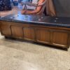 LANE Cedar Chest with Black Tufted Top and Casters Wheels