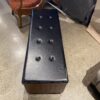 LANE Cedar Chest with Black Tufted Top and Casters Wheels