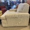 Low Set Striped Pattern Chair with Matching Ottoman