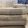 Low Set Striped Pattern Chair with Matching Ottoman