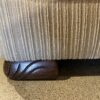 Low Set Striped Pattern Chair with Matching Ottoman