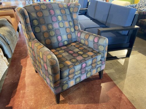 Colorful Modern Dot Wingback Chair