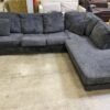 ASHLEY Navy Blue Chenille Sectional