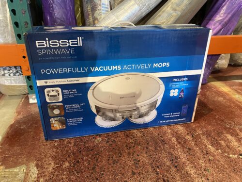 NEW! BISSELL  SpinWave Pet Robot, 2-in-1 Wet Mop and Dry Robot Vacuum Model #2859R