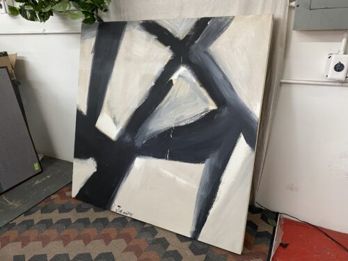 Original Signed Acrylic Abstract Canvas Painting