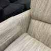LA-Z-BOY Beige Tweed Swivel Armchair with Wood Legs