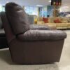 NATUZZI Brown Leather Swivel Reclining Chair