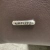 NATUZZI Brown Leather Swivel Reclining Chair
