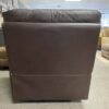NATUZZI Brown Leather Swivel Reclining Chair