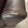 NATUZZI Brown Leather Swivel Reclining Chair