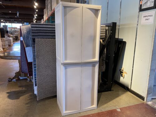 STERILITE Plastic Storage Cabinet w/ Adjustable Shelves