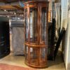 JASPER CABINETS Curved Glass Shelf Corner Display Hutch