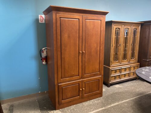 Solid Wood Wardrobe w/ Bottom Shoe Storage