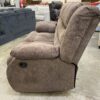 Brown Upholstered Manual Reclining Loveseat