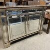 FERGUSON COPELAND LTD.  Glass Credenza w/ Foil Inlay
