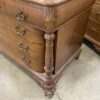Vintage Ornate Carved Solid Wood Longboy Dresser