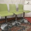 Set of 3 Pistachio Colored Bar Chairs