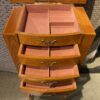 Blonde Jewelry Chest w/ Side Open Hanging Storage