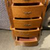 Blonde Jewelry Chest w/ Side Open Hanging Storage