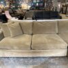 CRATE AND BARREL Velvet Tan L-Shape Sectional