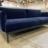 IKEA Applaryd Modern Dark Blue Velvet Sofa