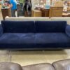 IKEA Applaryd Modern Dark Blue Velvet Sofa