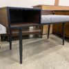 WALKER EDISON Modern Wood & Metal Bench w/ Cubby