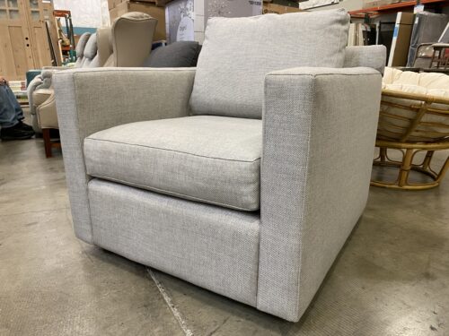 CRATE & BARREL Light Grey Axis Armchair
