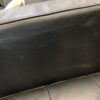 IKEA Morabo Black Tufted Leather Armchair