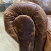 Classic Brown Leather Loveseat