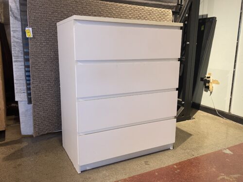 Crisp White Minimal 4-Drawer Dresser
