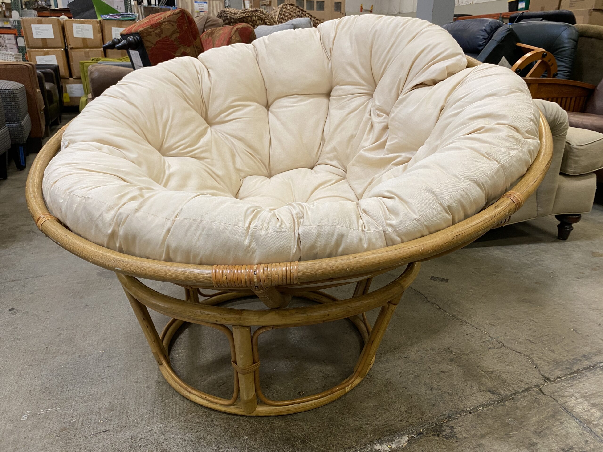 Light Wooden Papasan Chair