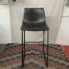 LUMISOURCE Black Faux Leather Barstools (Set of 4)