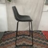 LUMISOURCE Black Faux Leather Barstools (Set of 4)