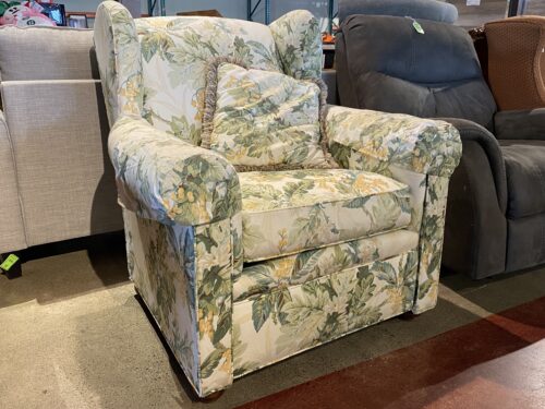 DREXEL HERITAGE Pale Foliage Armchair w/ Pillow