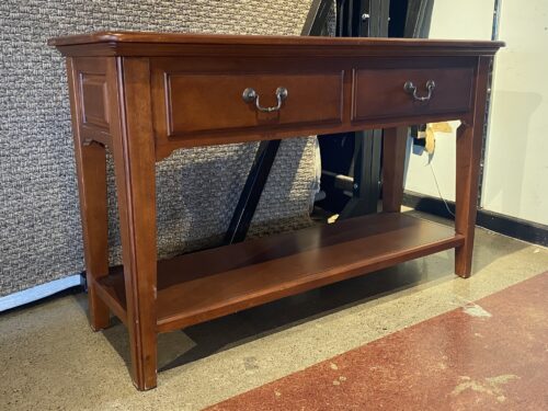 BASSETT Warm Tone 2-Drawer Sofa Table