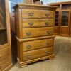 VAUGHAN BASSETT Oak 5-Drawer Tallboy Dresser
