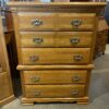 VAUGHAN BASSETT Oak 5-Drawer Tallboy Dresser