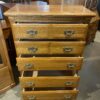 VAUGHAN BASSETT Oak 5-Drawer Tallboy Dresser