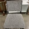 Black & White Zigzag Patterned Counter Stools (Set of 4)