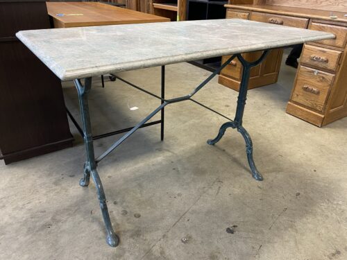 PIER 1 IMPORTS Vintage French Marble Top Bistro Table
