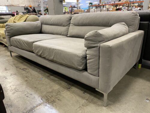 JONATHAN LUIS Kolby Estate Grey Sofa w/ Metal Legs