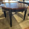 Round 2-Tone Black Leg Dining Table