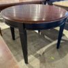 Round 2-Tone Black Leg Dining Table