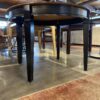 Round 2-Tone Black Leg Dining Table