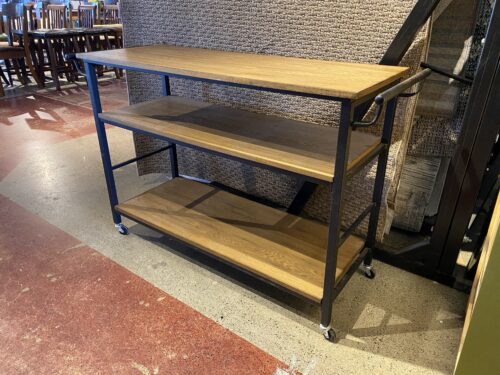 Minimal Ironwood 3-Tier Rolling Cart